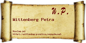 Wittenberg Petra névjegykártya